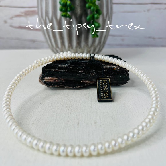 Honora Jewelry Honora White Genuine Pearl Coil Choker Collar